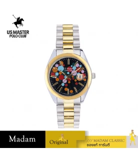 นาฬิกาข้อมือ US MASTERS POLO CLUB USM-EC03-SGD-BK NEW YORK BALLOON DATE 36 MM,SILVER GOLD / BLACK