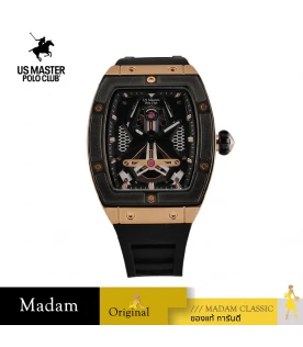 นาฬิกาข้อมือ US MASTERS POLO CLUB USM-DH12-BK-RBK RX-1 PHANTOM M.1 48.8 MM,BLACK / ROSEGOLD BLACK