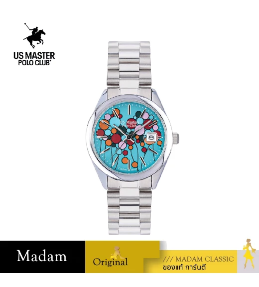 นาฬิกาข้อมือ US MASTERS POLO CLUB USM-EC03-CY NEW YORK BALLOON DATE 36 MM,CYAN