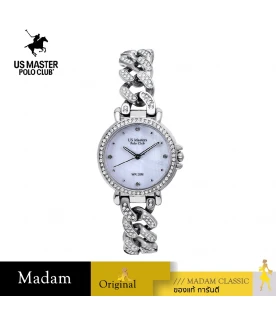 นาฬิกาข้อมือ US MASTERS POLO CLUB USM-DH06-WE FIRST LADY ETERNA CHAIN DIAMOND 30 MM,WHITE