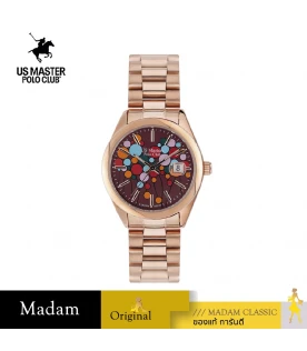 นาฬิกาข้อมือ US MASTERS POLO CLUB USM-EC03-RG-DRD NEW YORK BALLOON DATE 36 MM,ROSEGOLD / DARK RED