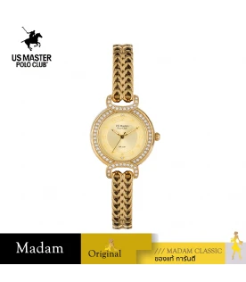นาฬิกาข้อมือ US MASTERS POLO CLUB USM-DH05-GD FIRST LADY PRINCESS DIAMOND 30 MM,GOLD