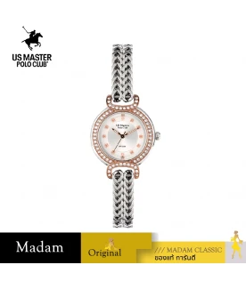 นาฬิกาข้อมือ US MASTERS POLO CLUB USM-DH05-SRG-WE FIRST LADY PRINCESS DIAMOND 30 MM,SILVER ROSEGOLD / WHITE