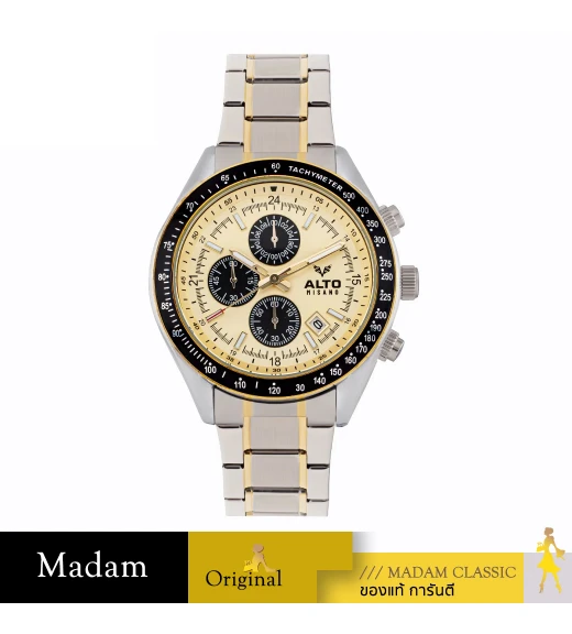 นาฬิกา ALTO ALT-ED04-SGD-GD TRACKELITE CHRONO DATE 46.5 MM,SILVER GOLD / GOLD	