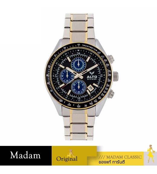 นาฬิกา ALTO ALT-ED04-SGD-BK TRACKELITE CHRONO DATE 46.5 MM,SILVER GOLD / BLACK	