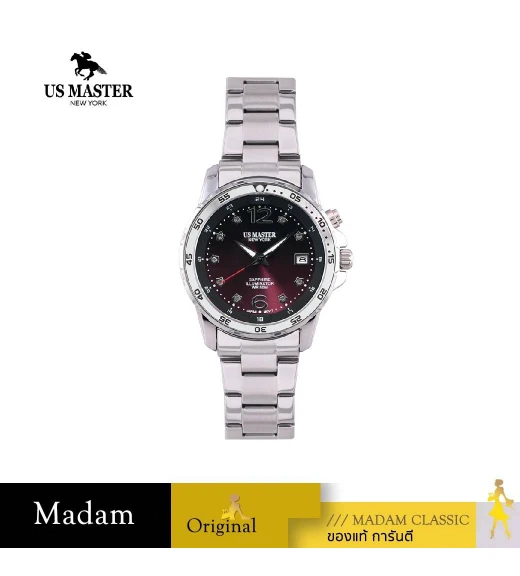 นาฬิกา US MASTER NEW YORK USM-EC08B-BK-DPK TITAN LADY EC08B 35 MM,BLACK / DARK PINK	