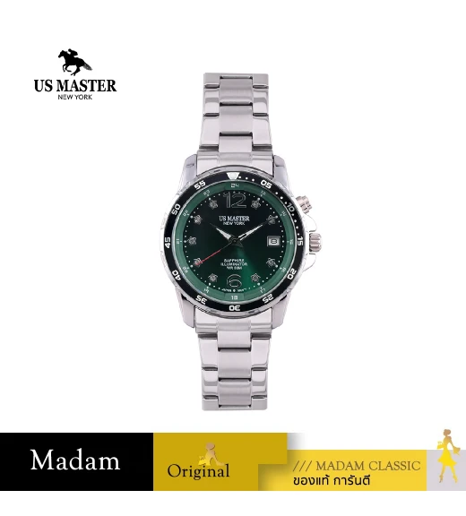 นาฬิกา US MASTER NEW YORK USM-EC08B-BK-GN TITAN LADY EC08B 35 MM,BLACK / GREEN	