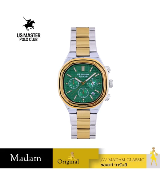 นาฬิกา US MASTER NEW YORK USM-EF02-SGD-GN EMPIRE EF02 40 MM,SILVER GOLD / GREEN	