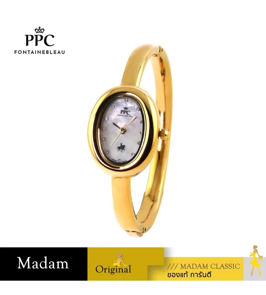 นาฬิกา PPC FONTAINEBLEAU PPC-EE11-GD-WE OVALE EE11 22 MM,GOLD / WHITE	