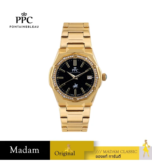 นาฬิกา PPC FONTAINEBLEAU PPC-EE14-GD-BK JOAN EE14 35.5 MM,GOLD / BLACK	