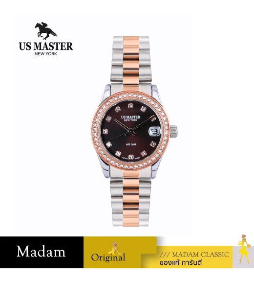 นาฬิกา US MASTER NEW YORK USM-EG07-SRG-BR DIANA EG07 31 MM,SILVER ROSEGOLD / BROWN	