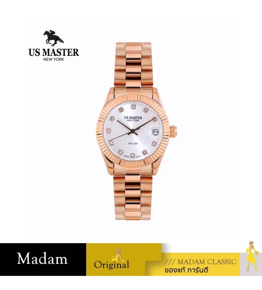 นาฬิกา US MASTER NEW YORK USM-EG08-RG-WE FIRST LADY EG08 31 MM,ROSEGOLD / WHITE	