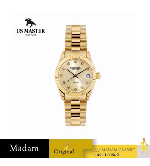 นาฬิกา US MASTER NEW YORK USM-EG08-GD FIRST LADY EG08 31 MM,GOLD	