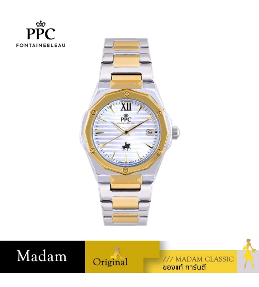 "นาฬิกา PPC FONTAINEBLEAU PPC-EE13-SGD-WE JOAN EE13 33.5 MM,SILVER GOLD / WHITE "	