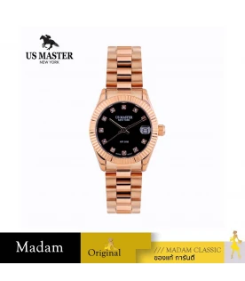 นาฬิกา US MASTER NEW YORK USM-EG08-RG-BK FIRST LADY EG08 31 MM,ROSEGOLD / BLACK	