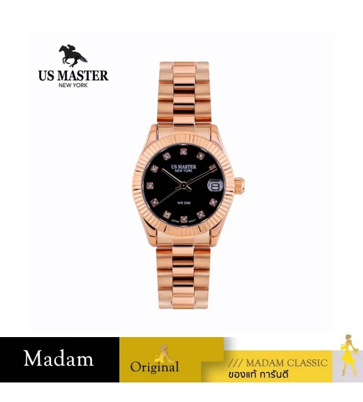 นาฬิกา US MASTER NEW YORK USM-EG08-RG-BK FIRST LADY EG08 31 MM,ROSEGOLD / BLACK	