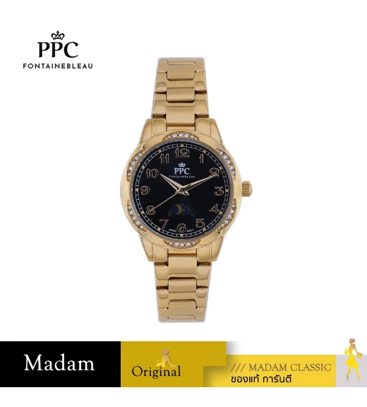 นาฬิกา PPC FONTAINEBLEAU PPC-EE09-GD-BK ÉTOILE EE09 33 MM,GOLD / BLACK	
