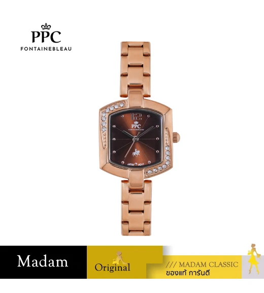 นาฬิกา PPC FONTAINEBLEAU PPC-EE12-RG-BR DORÉE EE12 22 MM,ROSEGOLD / BROWN	