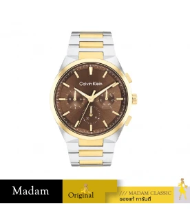นาฬิกาข้อมือผู้ชาย CALVIN KLEIN รุ่น CK25200442,สาย STAINLESS STEEL,44MM., SILVER-GOLD/BROWN