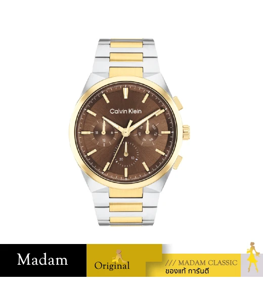 นาฬิกาข้อมือผู้ชาย CALVIN KLEIN รุ่น CK25200442,สาย STAINLESS STEEL,44MM., SILVER-GOLD/BROWN นาฬิกาข้อมือผู้ชาย CALVIN KLEIN รุ่น CK25200442,สาย STAINLESS STEEL,44MM., SILVER-GOLD/BROWN