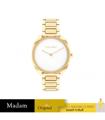 นาฬิกา Calvin Klein  CK25200276 Adorn Gold Stainless Steel Bracelet Analog Watch 34mm,White