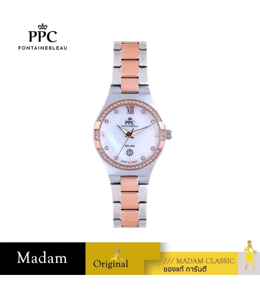 นาฬิกา PPC FONTAINEBLEAU PPC-EF09-SRG-WE ÉTOILE EF09 22 MM,SILVER ROSEGOLD / WHITE นาฬิกา PPC FONTAINEBLEAU PPC-EF09-SRG-WE ÉTOILE EF09 22 MM,SILVER ROSEGOLD / WHITE