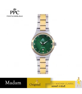 นาฬิกา PPC FONTAINEBLEAU PPC-EF09-SGD-GN ÉTOILE EF09 22 MM,SILVER GOLD / GREEN
