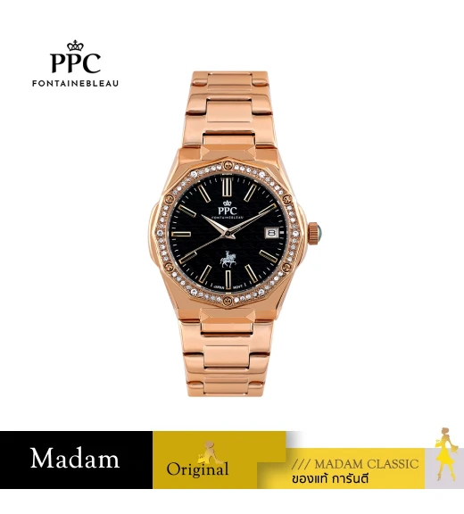 นาฬิกา PPC FONTAINEBLEAU PPC-EE14-RG-BK JOAN EE14 35.5 MM,ROSEGOLD / BLACK	