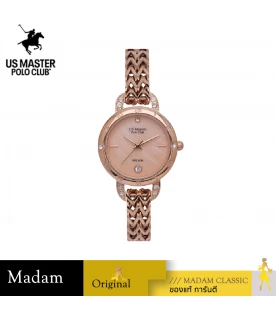 นาฬิกา US MASTERS POLO CLUB  USM-DH07-RG FIRST LADY ETERNA CHAIN DATE 32mm,ROSEGOLD