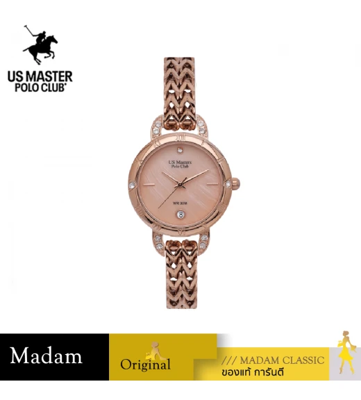 นาฬิกา US MASTERS POLO CLUB  USM-DH07-RG FIRST LADY ETERNA CHAIN DATE 32mm,ROSEGOLD