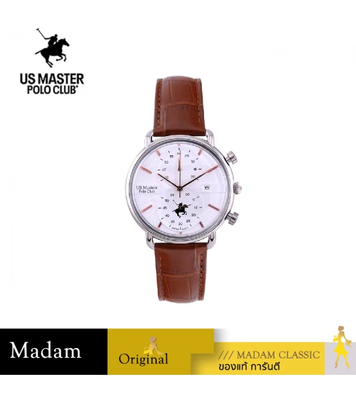 นาฬิกา US MASTERS POLO CLUB  USM-EC12-BR-WE 1732 ETERNAL DATE  42mm,BROWN / WHITE