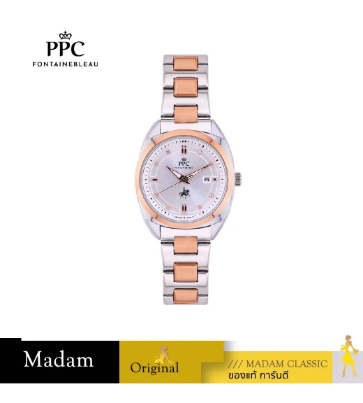 นาฬิกา PPC FONTAINEBLEAU  PPC-EG08-SRG-WE LER BRETON EG08 SILVER ROSEGOLD / WHITE 32 MM,SILVER ROSEGOLD / ROSEGOLD