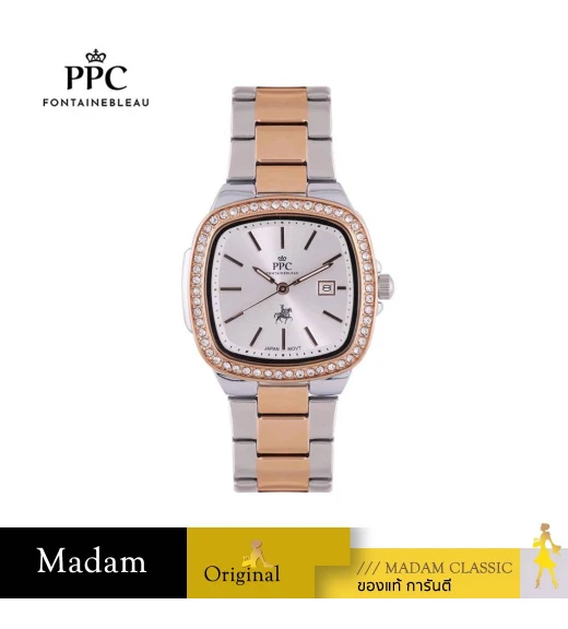 นาฬิกา PPC FONTAINEBLEAU  PPC-EF15-SRG-WE DORÉE EF15 SILVER ROSEGOLD / WHITE 30 MM,SILVER ROSEGOLD / WHITE