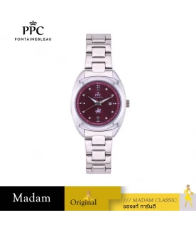 นาฬิกา PPC FONTAINEBLEAU  PPC-EG08-BGD LER BRETON EG08 BURGUNDY 32 MM,BURGUNDY