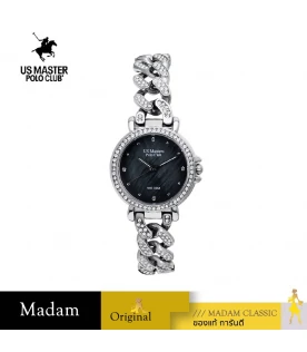 นาฬิกา US MASTERS POLO CLUB  USM-DH06-BK-Pre FIRST LADY ETERNA CHAIN DIAMOND BLACK 30 MM ,BLACK