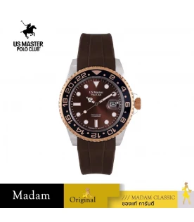 นาฬิกา US MASTER NEW YORK  USM-ED10-BR-RBR ABRAHAM ED10 44 MM,BROWN / ROSEGOLD BROWN
