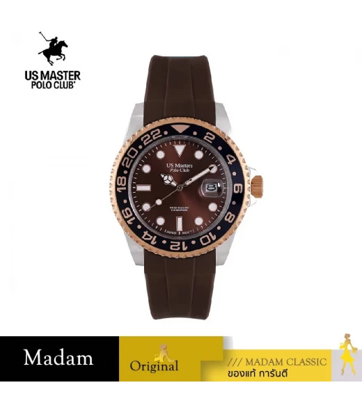 นาฬิกา US MASTER NEW YORK  USM-ED10-BR-RBR ABRAHAM ED10 44 MM,BROWN / ROSEGOLD BROWN
