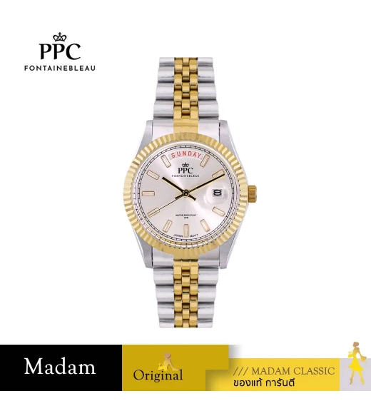 นาฬิกา PPC FONTAINEBLEAU  PPC-EC15R-SGD-WE LE BRETON EC15R SILVER GOLD / WHITE 34.5 MM,SILVER GOLD / WHITE	