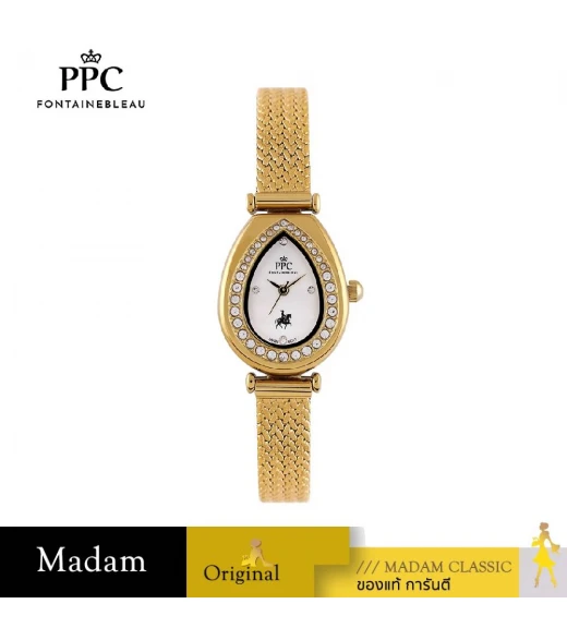 นาฬิกา PPC FONTAINEBLEAU PPC-EF10-GD-WE CANNES EF10 22.5 MM,GOLD / WHITE