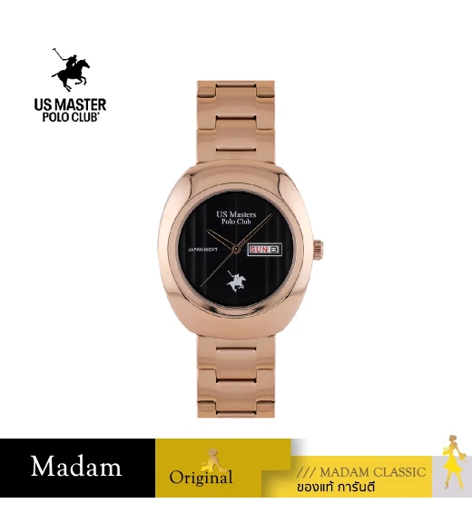 นาฬิกา US MASTERS POLO CLUB USM-EE04-RG-BK SUMMIT ELITE DAY DATE 38 MM,ROSEGOLD / BLACK	