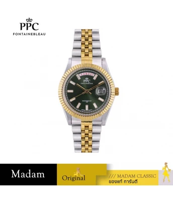 นาฬิกา PPC FONTAINEBLEAU  PPC-EC15R-SGD-GN LE BRETON EC15R SILVER GOLD / GREEN 34.5 MM,SILVER GOLD / GREEN