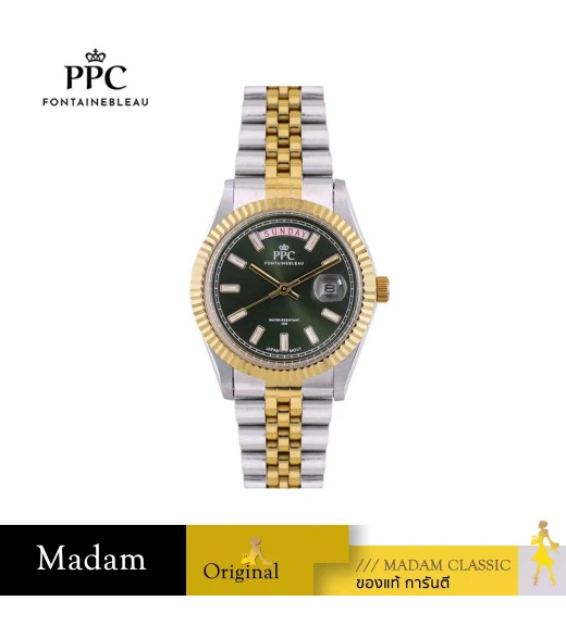 นาฬิกา PPC FONTAINEBLEAU PPC-EC15R-SGD-GN LE BRETON EC15R SILVER GOLD / GREEN 34.5 MM,SILVER GOLD / GREEN นาฬิกา PPC FONTAINEBLEAU PPC-EC15R-SGD-GN LE BRETON EC15R SILVER GOLD / GREEN 34.5 MM,SILVER GOLD / GREEN