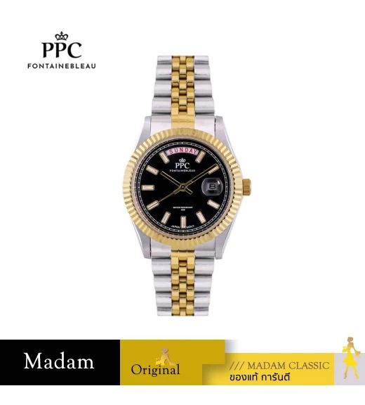 นาฬิกา PPC FONTAINEBLEAU PPC-EC15R-SGD-BK LE BRETON EC15R SILVER GOLD / BLACK 34.5 MM,SILVER GOLD / BLACK นาฬิกา PPC FONTAINEBLEAU PPC-EC15R-SGD-BK LE BRETON EC15R SILVER GOLD / BLACK 34.5 MM,SILVER GOLD / BLACK