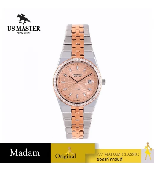 นาฬิกา US MASTER NEW YORK  USM-EG04-SRG-RG DIANA EG04 36 MM,SILVER ROSEGOLD / ROSEGOLD
