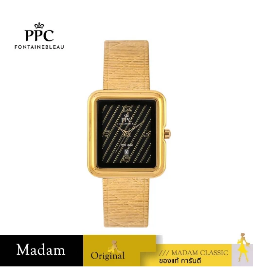 นาฬิกา PPC FONTAINEBLEAU PPC-EC15-GD-BK DORÉE LINEA DATE 30 MM,GOLD / BLACK นาฬิกา PPC FONTAINEBLEAU PPC-EC15-GD-BK DORÉE LINEA DATE 30 MM,GOLD / BLACK