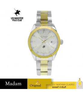 นาฬิกา US MASTER Polo Club USM-230701-SGD-WE USM-230701 41 mm,SILVER GOLD WHITE	