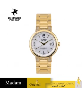 นาฬิกา US MASTER NEW YORK USM-EC19A-GD-WE DIANA EC19A 38 MM,GOLD / WHITE	