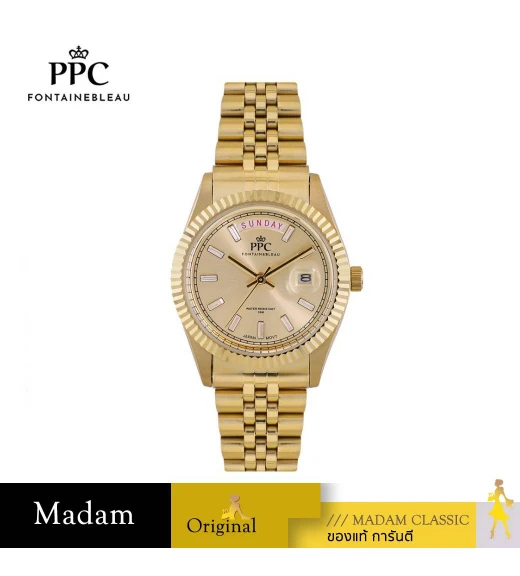 นาฬิกา PPC FONTAINEBLEAU PPC-EC15R-GD LE BRETON EC15R GOLD 34.5 MM,GOLD	 นาฬิกา PPC FONTAINEBLEAU PPC-EC15R-GD LE BRETON EC15R GOLD 34.5 MM,GOLD