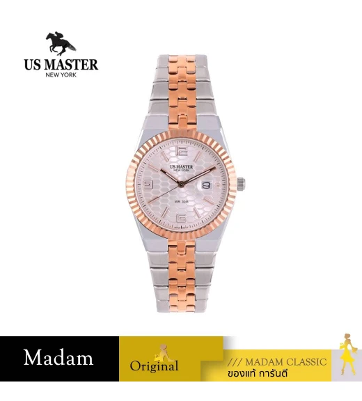 นาฬิกา US MASTERS POLO CLUB USM-EG05-SRG-WE MANHATTAN EG05 SILVER ROSEGOLD / WHITE 40 MM,SILVER ROSEGOLD / WHITE	