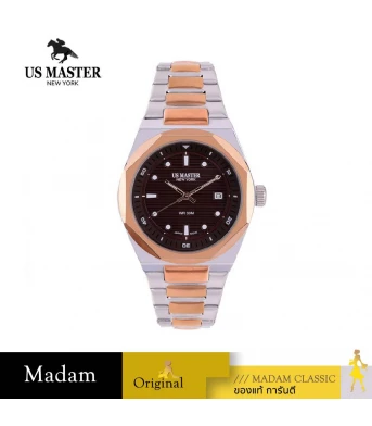 นาฬิกา US MASTERS POLO CLUB USM-EG09-SRG-BR ABRAHAM EG09 SILVER ROSEGOLD / BROWN 40 MM,SILVER ROSEGOLD / BROWN	